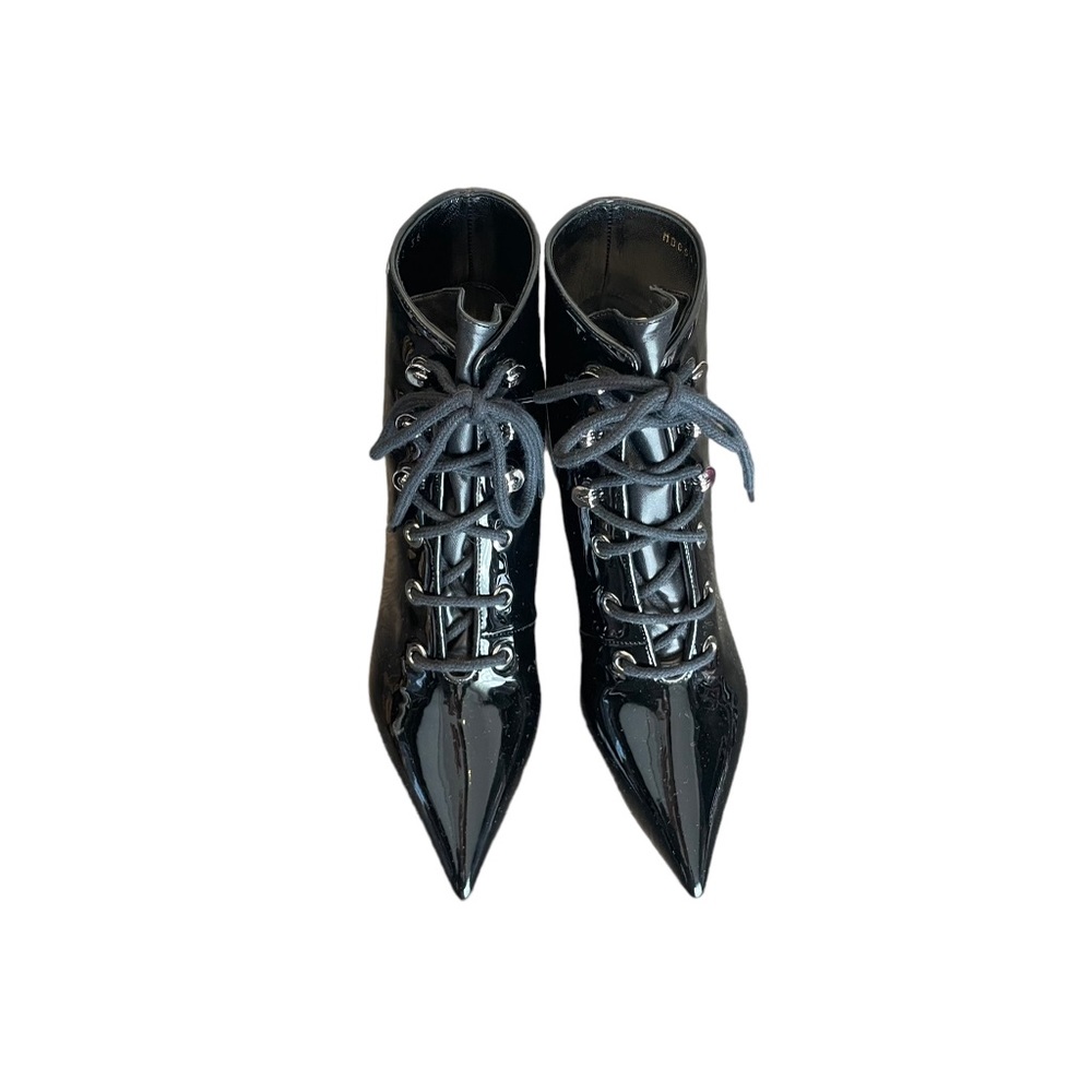 Christian Dior Patent Pointed Toe Boots